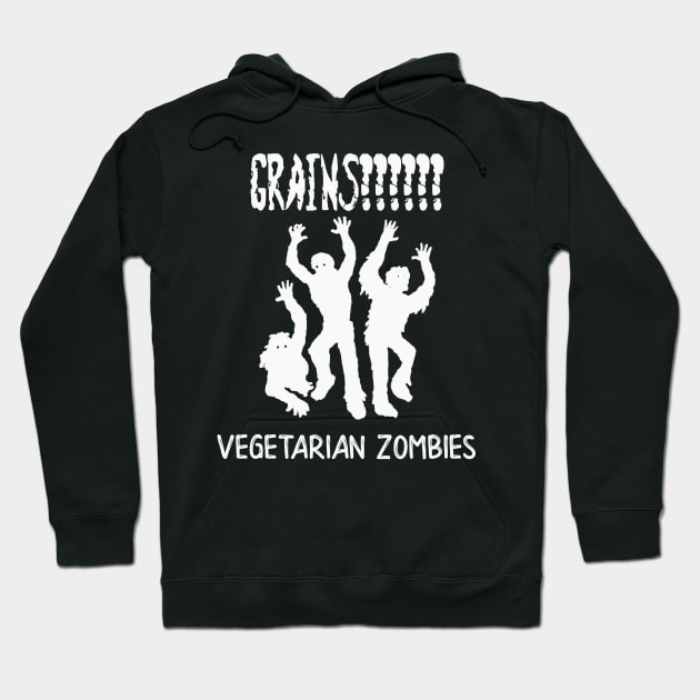 Zombie Vegetarians Grains Funny Zombie Hoodie by StacysCellar